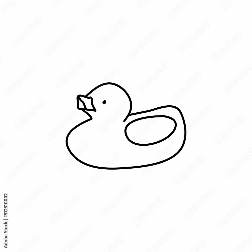 Hand drawn duck float icon, simple doodle icon Hand drawn duck float icon, simple doodle icon