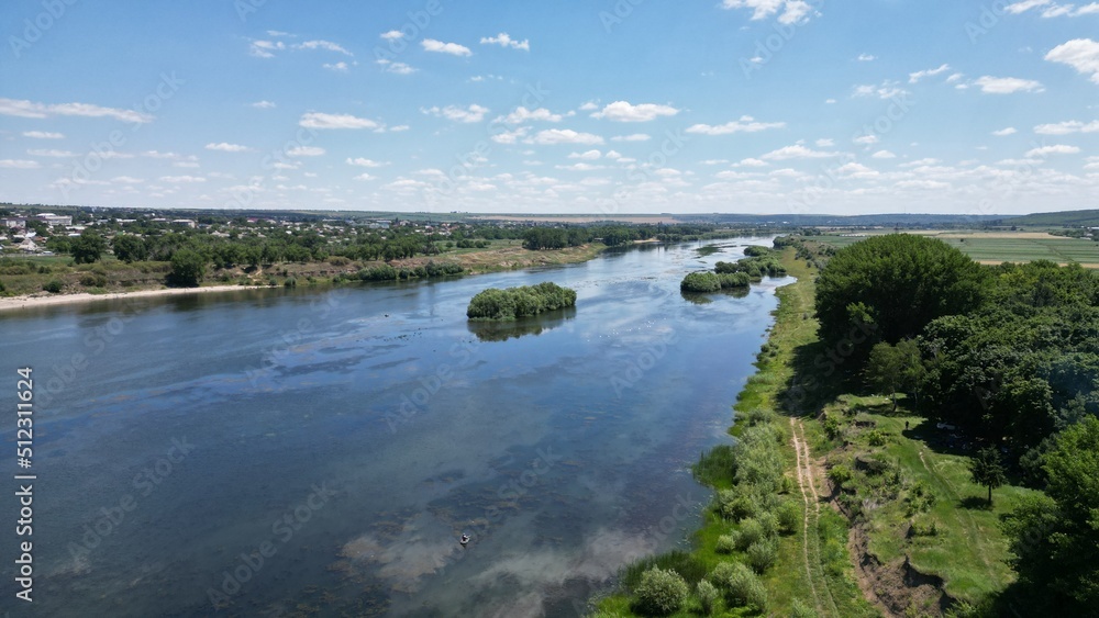 Dniester river near the Dubasari hydroelectric power station