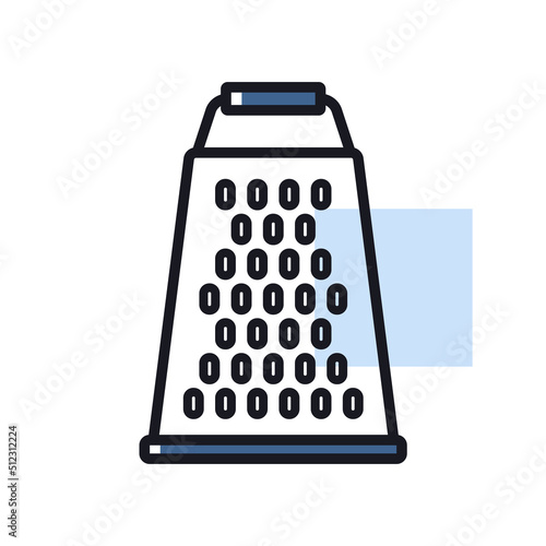 Grater vector icon. Kitchen appliance