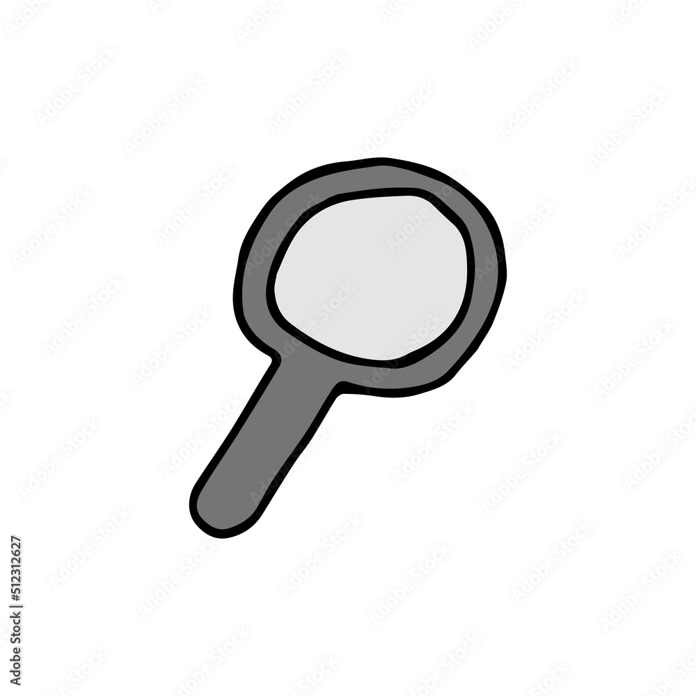 magnifying glass icon. Doodle vector illustration with magnifying glass magnifying glass icon. Doodle vector illustration with magnifying glass