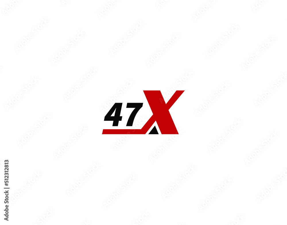 47 Times, 47X Initial letter logo 47 Times, 47X Initial letter logo
