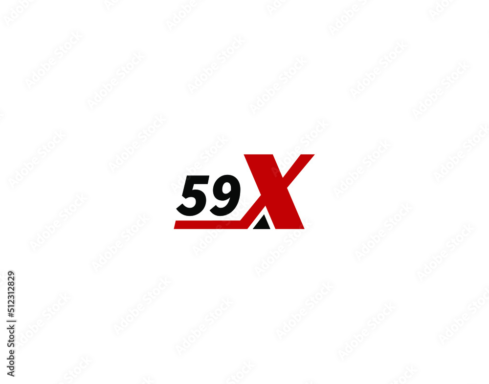59 Times, 59X Initial letter logo 59 Times, 59X Initial letter logo