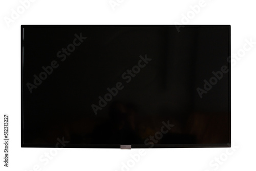 Foto Modern front screen display tv mockup isolate