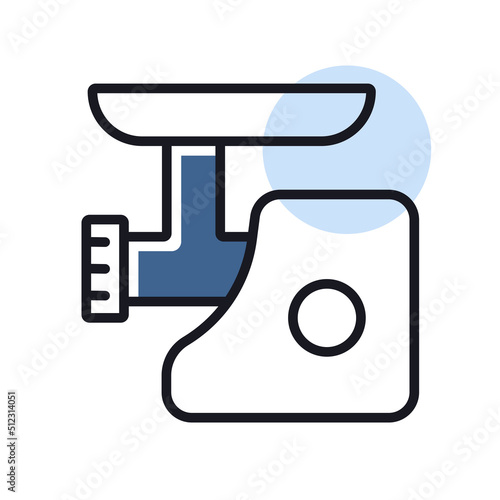 Electric meat grinder vector icon
