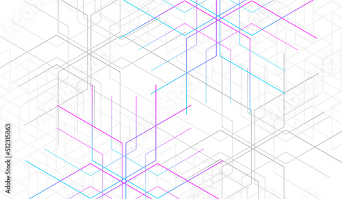 幾何学 抽象 青 紫 ネットワーク 背景