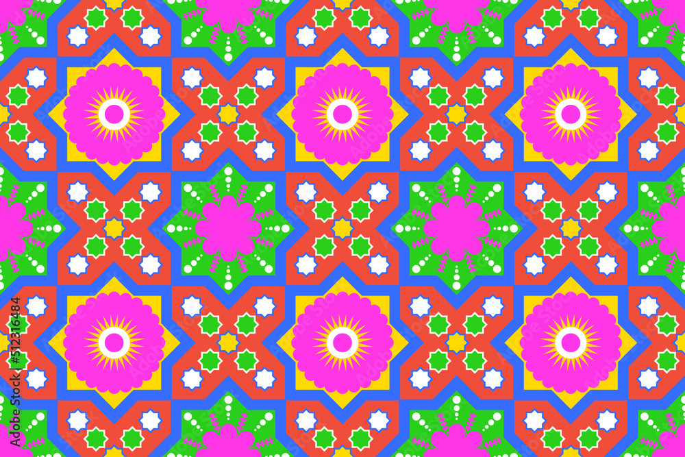 Ethnic tribal seamless pattern geometric boho style for native clothing, embroidery design, traditional fabric, Aztec textile, wrapping, batik, curtain, carpet, background, wallpaper art, illustration Ethnic tribal seamless pattern geometric boho style for native clothing, embroidery design, traditional fabric, Aztec textile, wrapping, batik, curtain, carpet, background, wallpaper art, illustration