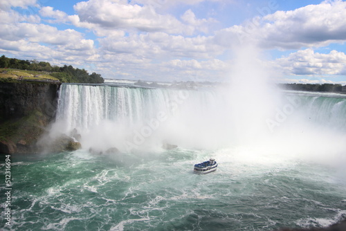 Boat in front of the Niagara Falls