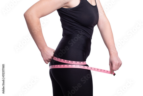 Woman see result of the diet and lost a couple of extra pounds.