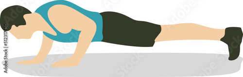 male man doing pushup exercise