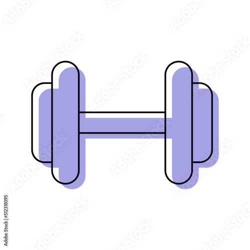 Bodybuilding excersise gym equipment  dumbbells two color icon design