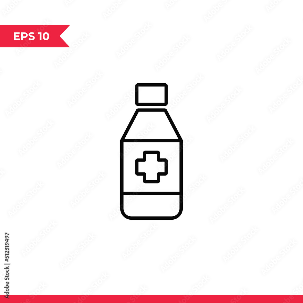 Medicine icon vector. Medical bottle sign Medicine icon vector. Medical bottle sign