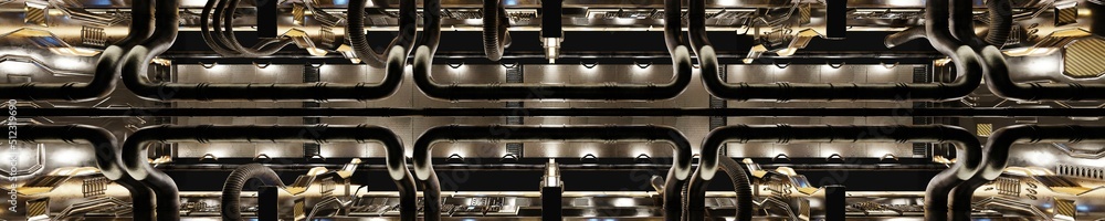 Realistic 3D Render of Scifi Interior Realistic 3D Render of Scifi Interior