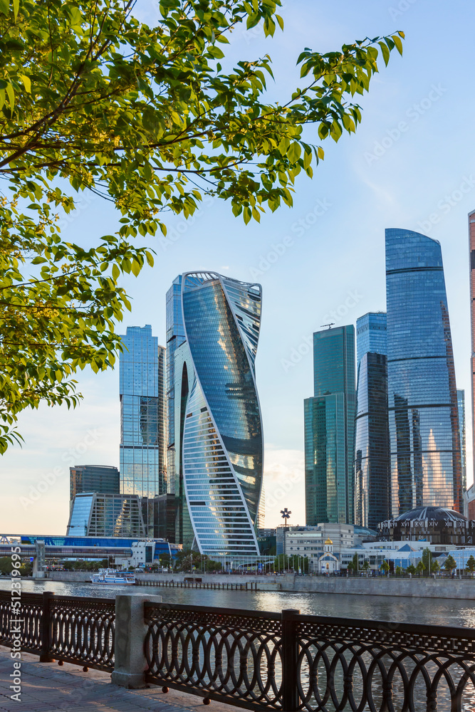 Obraz premium International Business Center (Moscow City) at sunset, Russia