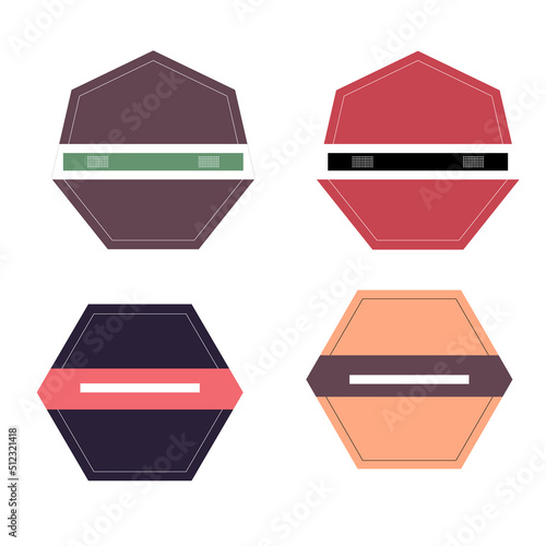 Hat Patch icon vector set. Leather Pattern illustration sign collection. Hat Patch symbol or logo.