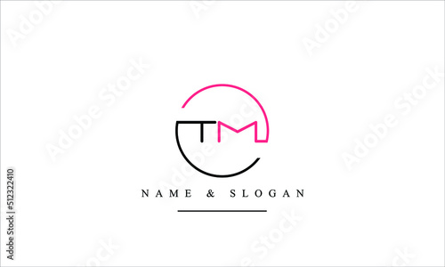 TM, MT, T, M abstract letters logo monogram