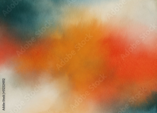 Beautiful abstract background. Bright colours. Versatile artistic image for creative design projects: posters, banners, cards, magazines, covers, prints, wallpapers. Ink on paper.