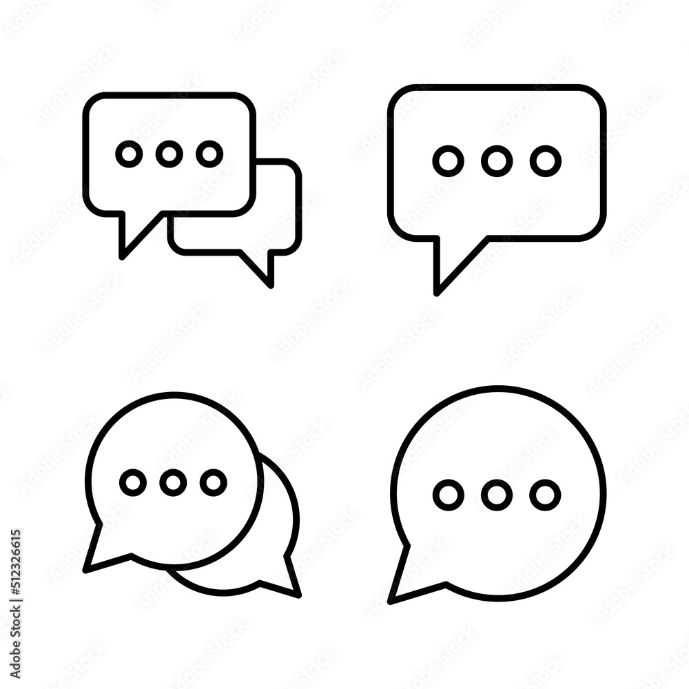 Chat icon vector. speech bubble sign and symbol. comment icon. message Chat icon vector. speech bubble sign and symbol. comment icon. message