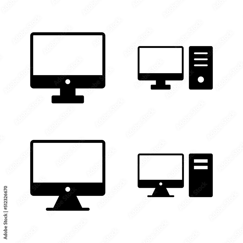 Computer icon vector. computer monitor sign and symbol Computer icon vector. computer monitor sign and symbol