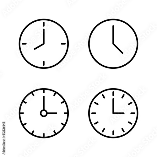 Clock icon vector. Time sign and symbol. watch icon