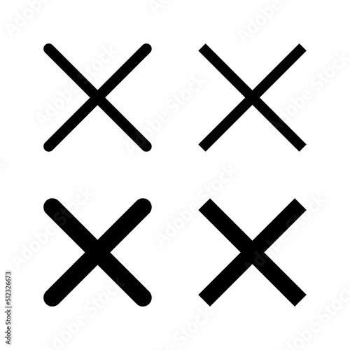 Close icon vector. Delete sign and symbol. cross sign