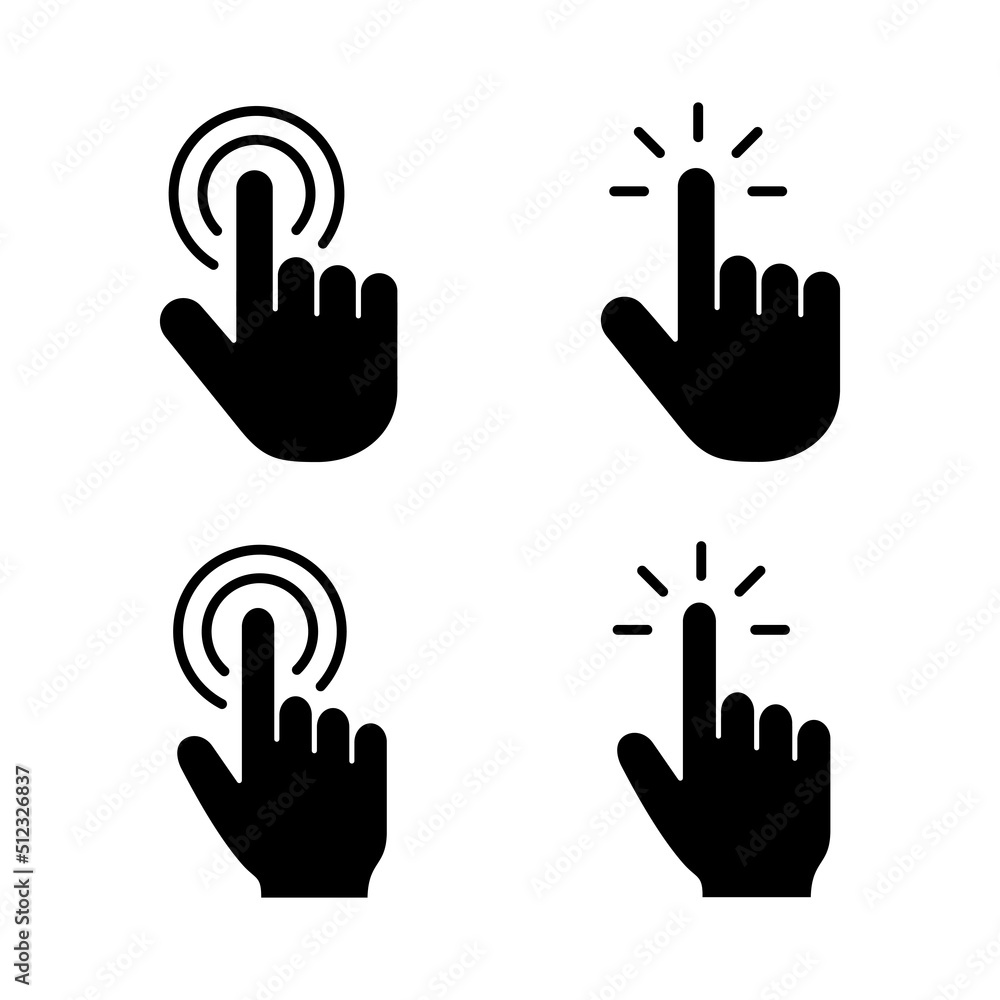 Obraz premium Hand cursor icon vector. cursor sign and symbol. hand cursor icon clik