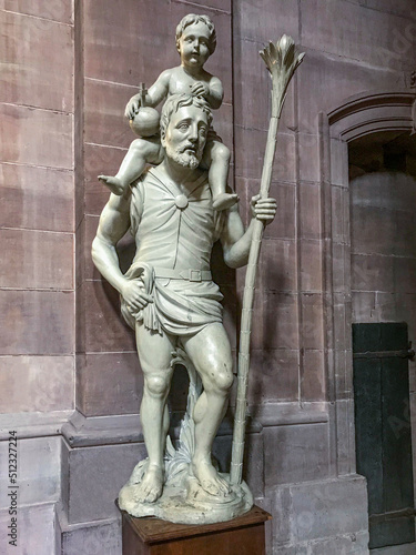 sculpture in the Cathedral of St. Christopher, Belfort,
France