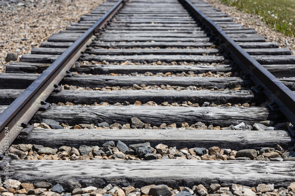 Old rail tracks in depot. Empty railway tracks Old rail tracks in depot. Empty railway tracks