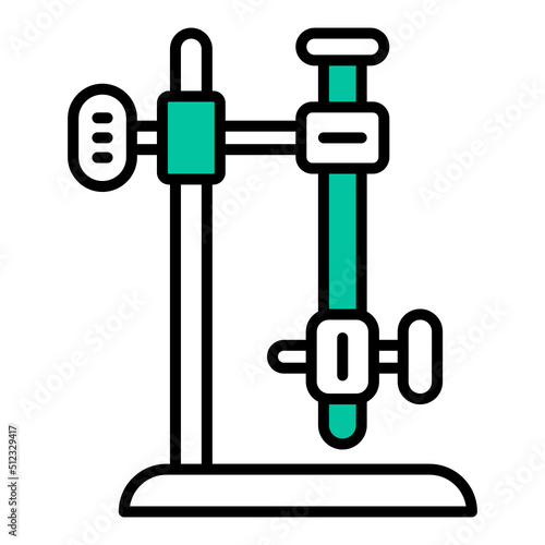 burette stand icon on transparent background
