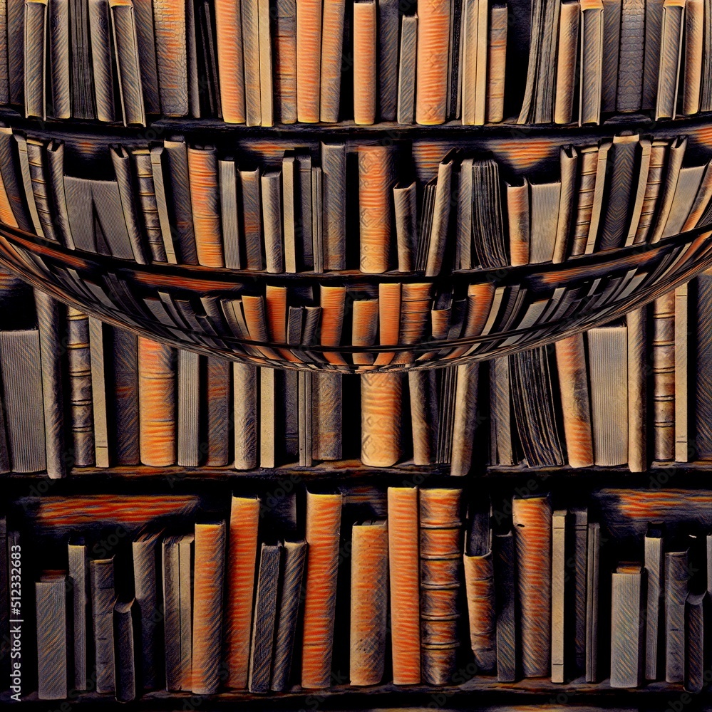 pattern and creative design in metallic gold bronze orange and shades of brown inspired shelves of antique books pattern and creative design in metallic gold bronze orange and shades of brown inspired shelves of antique books