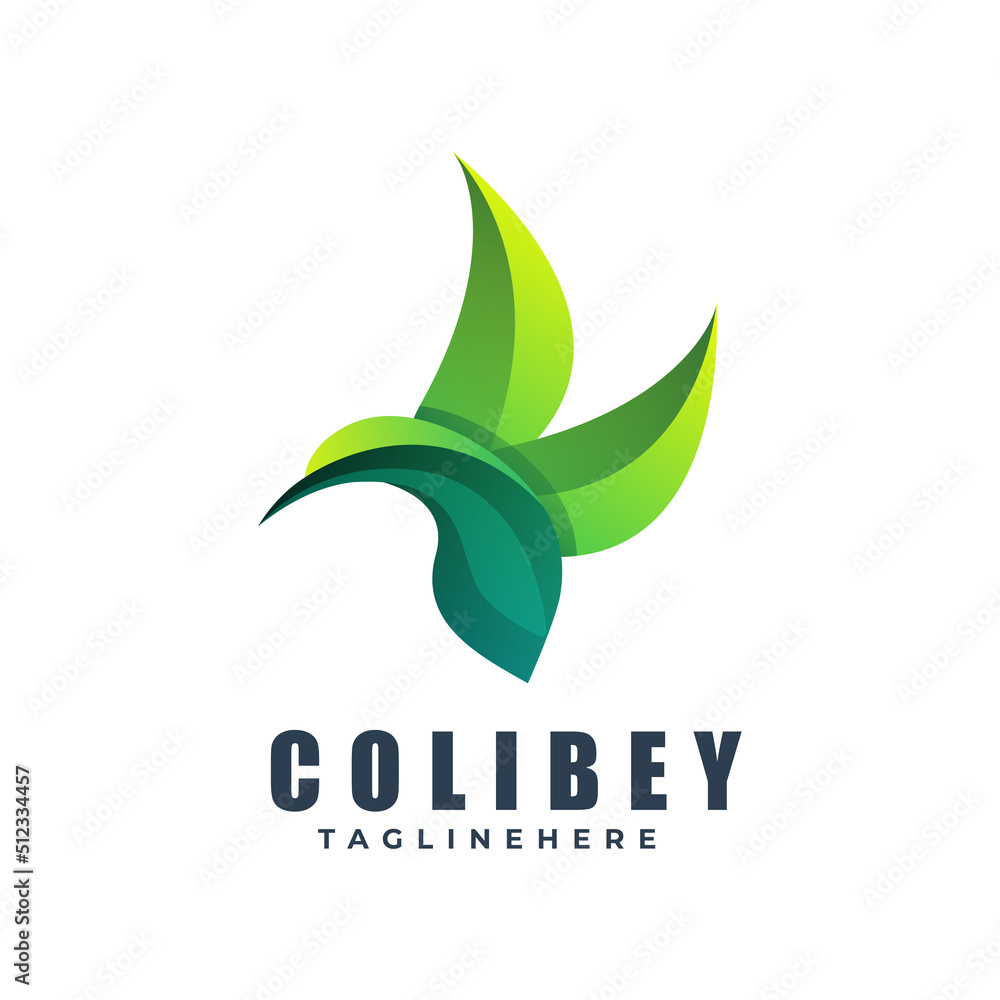 Fototapeta premium fly bird colorful logo