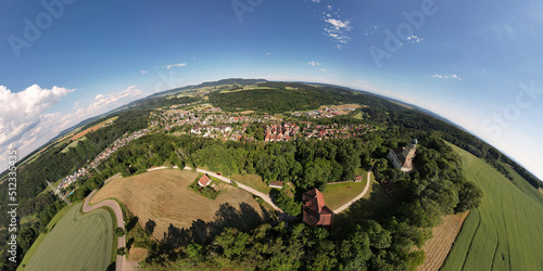 Schloss und Ort Stühlingen am Schluchtensteig im Schwarzwald photo