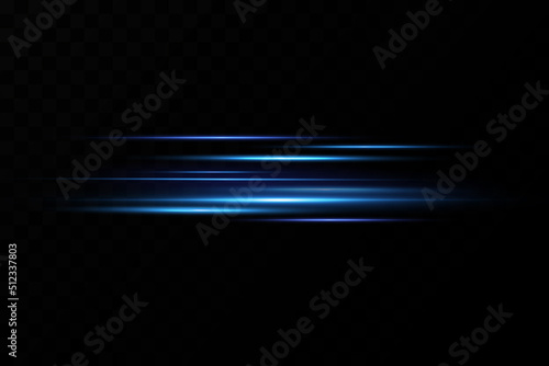 Vector illustration of a blue color. Light effect. Abstract laser beams of light. Chaotic neon rays of light 