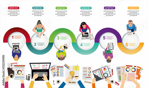 Flat design illustration concepts for business analysis and planning, consulting, team work, project management, financial report and strategy . Concepts web banner and printed materials.