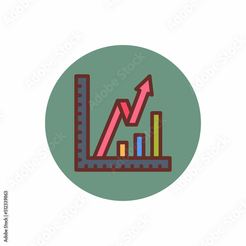 Growth Chart icon in vector. Logotype