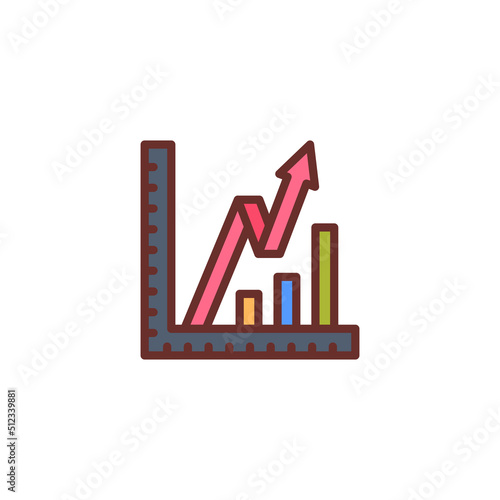 Growth Chart icon in vector. Logotype