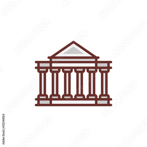Bank icon in vector. Logotype