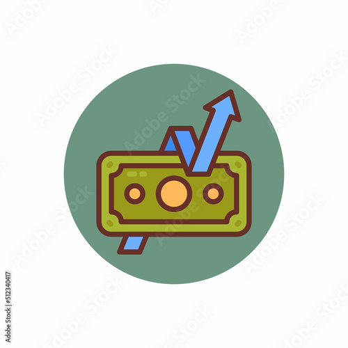Growth Investing icon in vector. Logotype