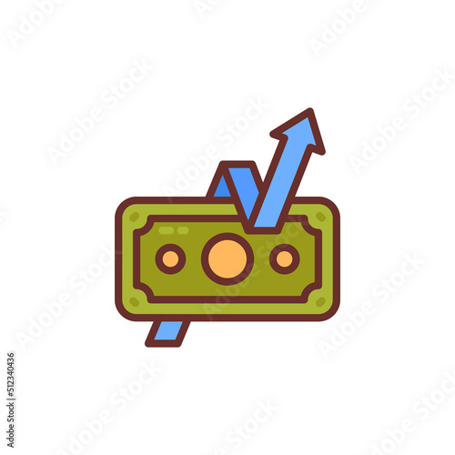 Growth Investing icon in vector. Logotype