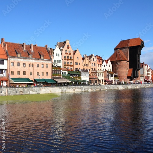 Gdansk city Crane. Landmarks of Poland.