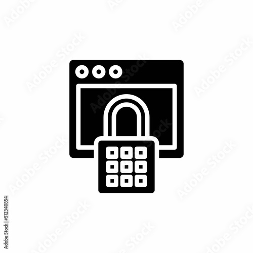 online banking security icon in vector. Logotype