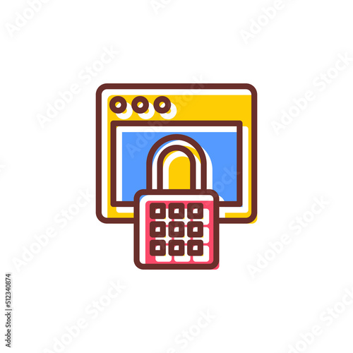 online banking security icon in vector. Logotype