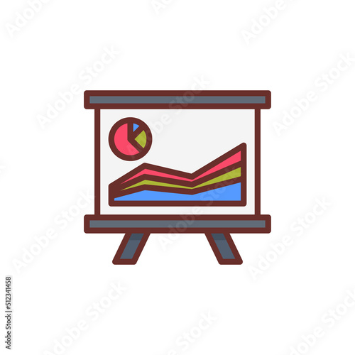 Financial Statistics icon in vector. Logotype