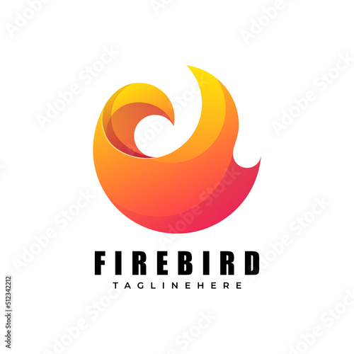 fire bird colorful logo