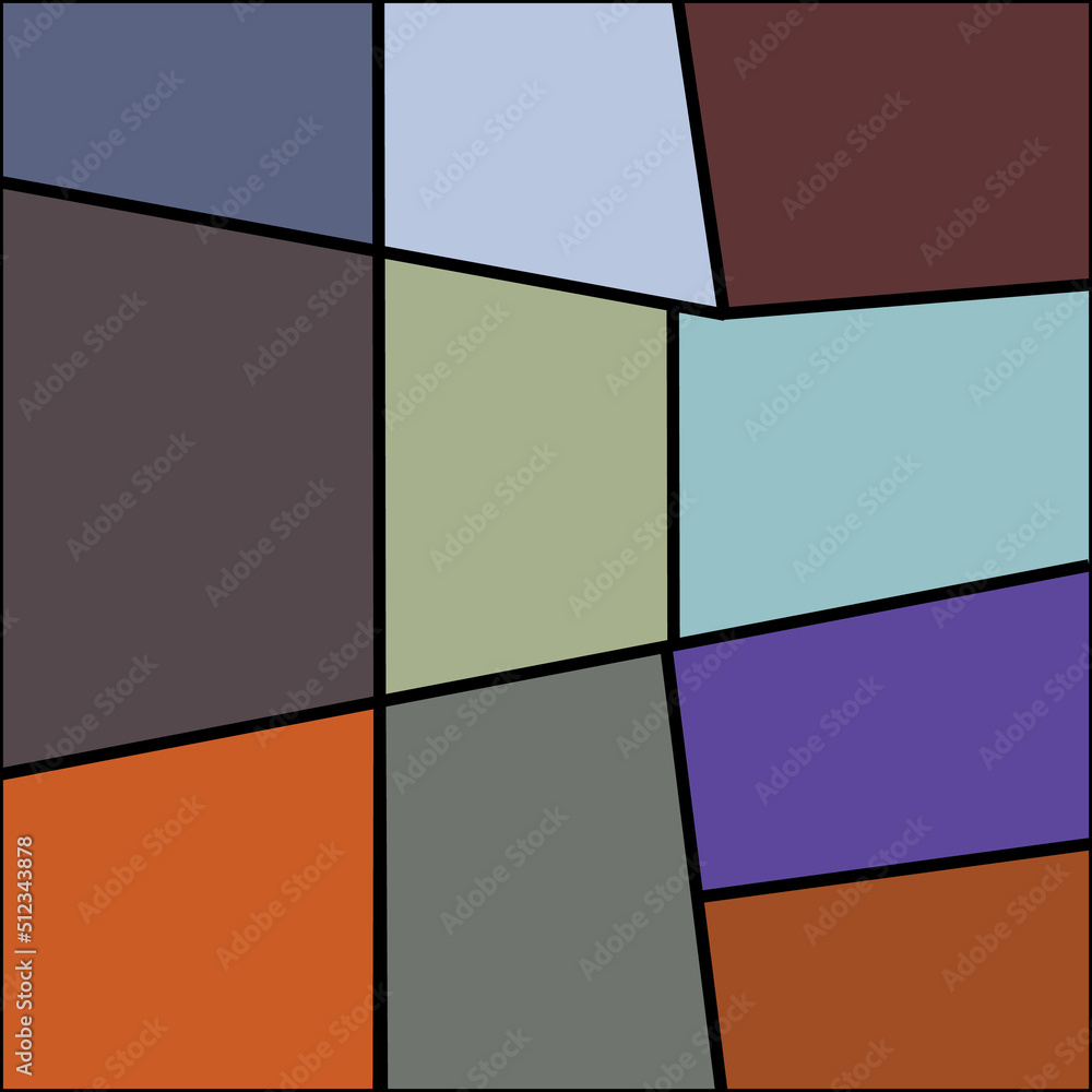 pattern of multi-colored and different-sized squares, vector illustration,