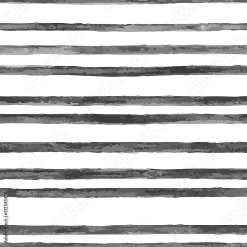 Seamless pattern with watercolor gray stripes. 