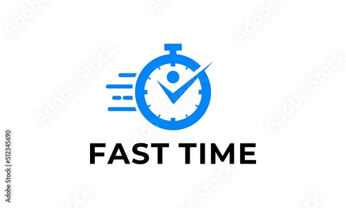 stopwatch icon vector. timer, people, check, fast logo illustration. perfect for sports etc.
