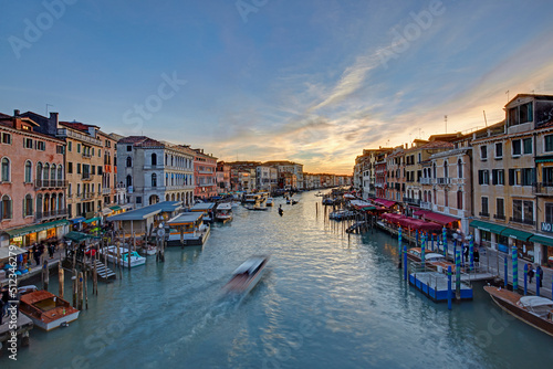 View of the Grand Canal from the Rialto Bridge, Venice, Italy