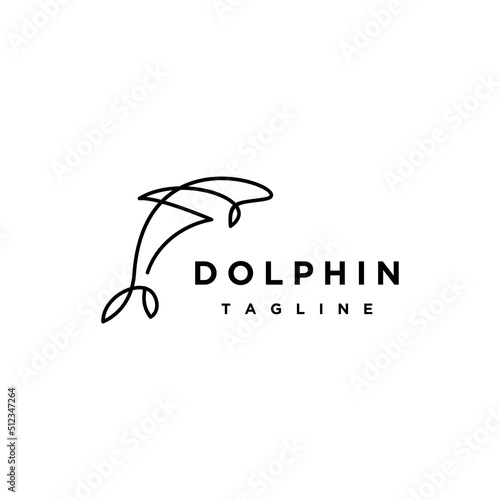 Dolphin logo vector icon design template
