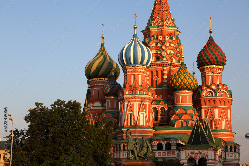 Saint Basil's Cathedral, or Cathedral of Vasily the Blessed, in the Red Square, Moscow, Russia