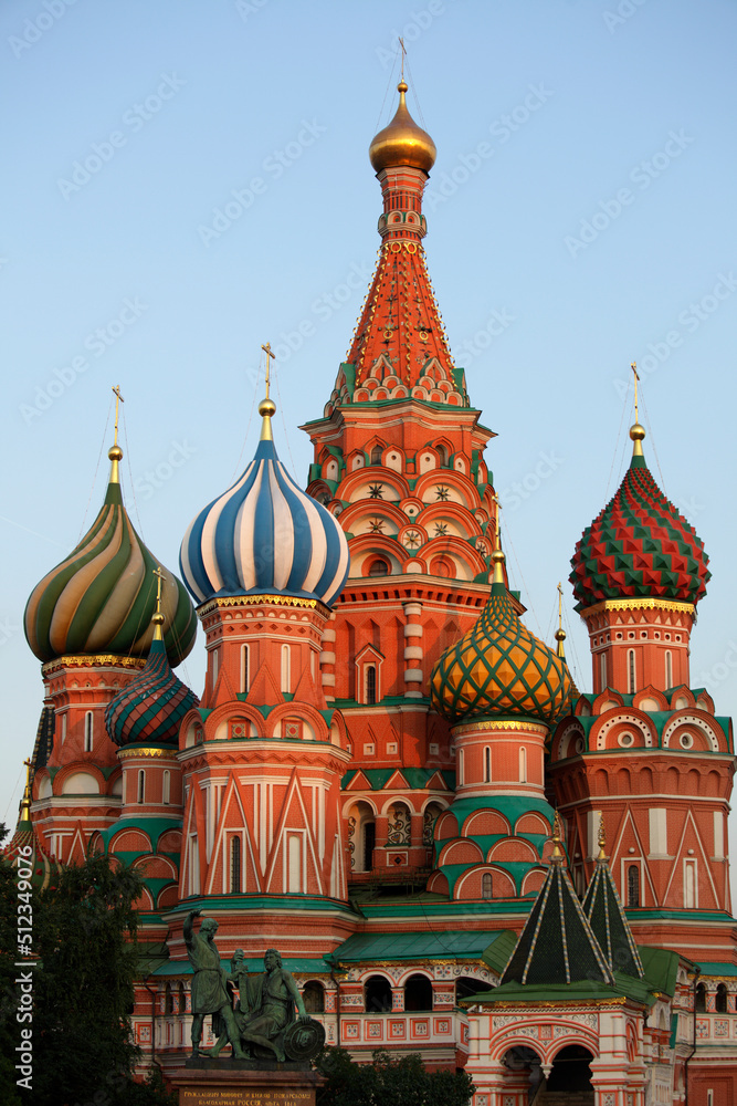 Saint Basil's Cathedral, or Cathedral of Vasily the Blessed, in the Red Square, Moscow, Russia